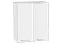 Шкаф верхний с 2-мя дверцами Квадро Белый/Белый 716*600*321