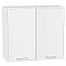 Шкаф верхний с 2-мя дверцами Квадро Белый/Белый 716*800*321