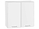 Шкаф верхний с 2-мя дверцами Квадро Белый/Белый 716*800*321