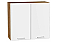 Шкаф верхний с 2-мя дверцами Квадро Белый/Дуб Вотан 716*800*321