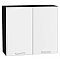 Шкаф верхний с 2-мя дверцами Квадро Белый/Graphite 716*800*321