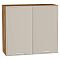 Шкаф верхний с 2-мя дверцами Квадро Кашемир/Дуб Вотан 716*800*321