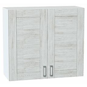 Шкаф верхний с 2-мя дверцами Лофт Nordic Oak/Белый 716*800*320