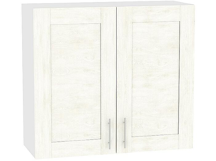 Шкаф верхний с 2-мя дверцами Лофт В 800 Nordic Oak-Белый