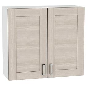 Шкаф верхний с 2-мя дверцами Лофт В 800 Cappuccino Veralinga-Белый