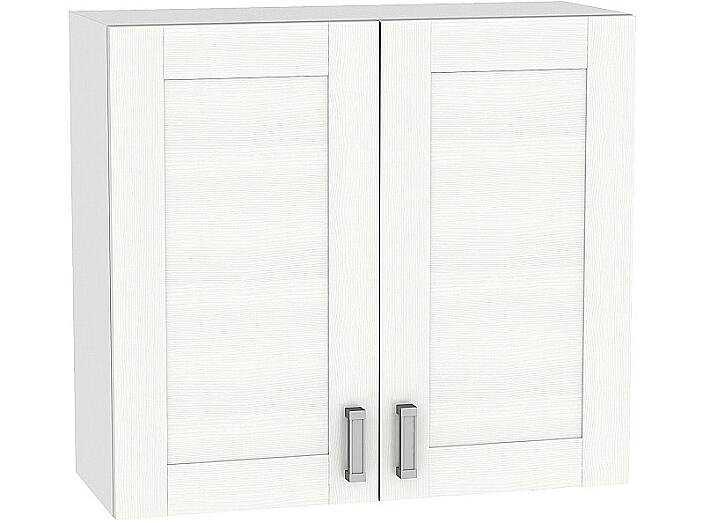 Шкаф верхний с 2-мя дверцами Лофт В 809 Snow Veralinga-Белый