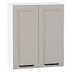 Шкаф верхний с 2-мя дверцами Нео Clay Silk/Белый 716*600*320