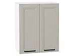 Шкаф верхний с 2-мя дверцами Нео Clay Silk/Белый 716*600*320