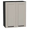 Шкаф верхний с 2-мя дверцами Нео Clay Silk/Graphite 716*600*320