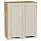 Шкаф верхний с 2-мя дверцами Нео Cream Silk/Дуб Вотан 716*600*320