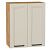Шкаф верхний с 2-мя дверцами Нео Cream Silk/Дуб Вотан 716*600*320