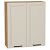 Шкаф верхний с 2-мя дверцами Нео Cream Silk/Дуб Вотан 920*800*320