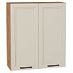 Шкаф верхний с 2-мя дверцами Нео Cream Silk/Дуб Вотан 920*800*320