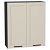 Шкаф верхний с 2-мя дверцами Нео Cream Silk/Graphite 920*800*320