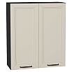 Шкаф верхний с 2-мя дверцами Нео Cream Silk/Graphite 920*800*320