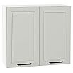Шкаф верхний с 2-мя дверцами Нео Grey Silk/Белый 716*800*320