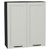 Шкаф верхний с 2-мя дверцами Нео Grey Silk/Graphite 920*800*320