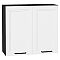Шкаф верхний с 2-мя дверцами Нео White Silk/Graphite 716*800*320