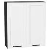 Шкаф верхний с 2-мя дверцами Нео White Silk/Graphite 920*800*320