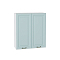 Шкаф верхний с 2-мя дверцами Ницца Голубой/Белый 920*800*318