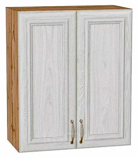 Шкаф верхний с 2-мя дверцами Шале White Dreamline Дуб Вотан 716*600*320