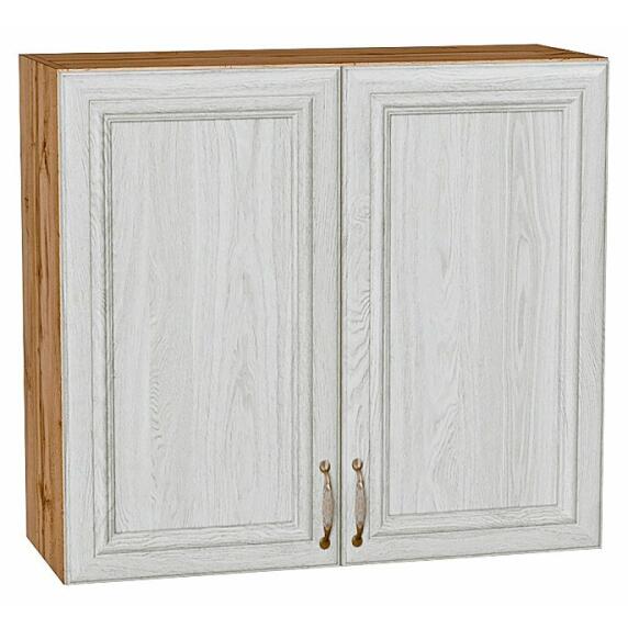 Шкаф верхний с 2-мя дверцами Шале White Dreamline Дуб Вотан 716*800*320