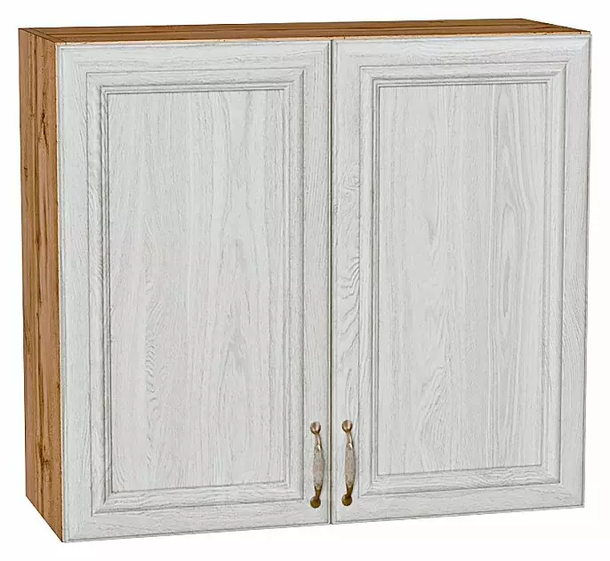 Шкаф верхний с 2-мя дверцами Шале White Dreamline Дуб Вотан 716*800*320