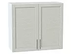 Шкаф верхний с 2-мя дверцами Сканди Cappuccino Softwood Белый 716*800*318