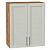 Шкаф верхний с 2-мя дверцами Сканди Cappuccino Softwood Дуб Вотан 716*600*320
