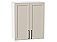 Шкаф верхний с 2-мя дверцами Сканди Cream Silkwood/Белый 716*600*320