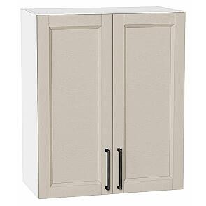 Шкаф верхний с 2-мя дверцами Сканди Cream Silkwood/Белый 716*600*320