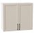 Шкаф верхний с 2-мя дверцами Сканди Cream Silkwood/Белый 716*800*318