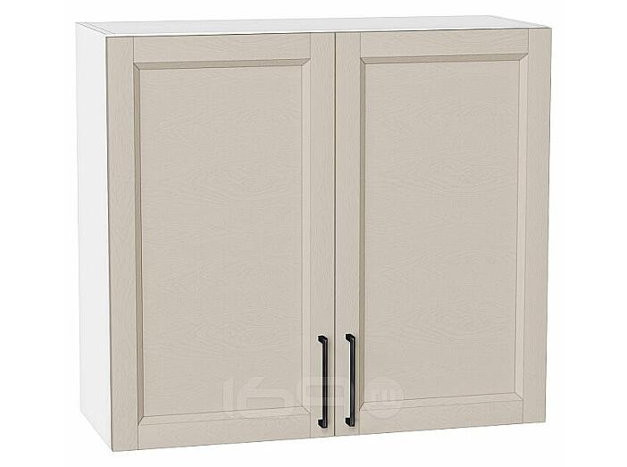 Шкаф верхний с 2-мя дверцами Сканди Cream Silkwood/Белый 716*800*318