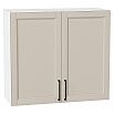 Шкаф верхний с 2-мя дверцами Сканди Cream Silkwood/Белый 716*800*318