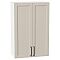 Шкаф верхний с 2-мя дверцами Сканди Cream Silkwood/Белый 920*600*320