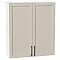 Шкаф верхний с 2-мя дверцами Сканди Cream Silkwood/Белый 920*800*320