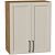 Шкаф верхний с 2-мя дверцами Сканди Cream Silkwood/Дуб Вотан 716*600*320