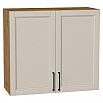 Шкаф верхний с 2-мя дверцами Сканди Cream Silkwood/Дуб Вотан 716*800*318