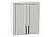 Шкаф верхний с 2-мя дверцами Сканди Grey Silkwood/Белый 716*600*320
