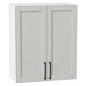 Шкаф верхний с 2-мя дверцами Сканди Grey Silkwood/Белый 716*600*320