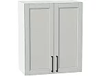 Шкаф верхний с 2-мя дверцами Сканди Grey Silkwood/Белый 716*600*320