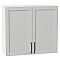 Шкаф верхний с 2-мя дверцами Сканди Grey Silkwood/Белый 716*800*318