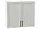 Шкаф верхний с 2-мя дверцами Сканди Grey Silkwood/Белый 716*800*318