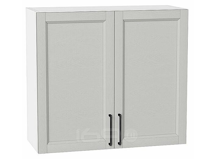 Шкаф верхний с 2-мя дверцами Сканди Grey Silkwood/Белый 716*800*318