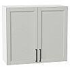 Шкаф верхний с 2-мя дверцами Сканди Grey Silkwood/Белый 716*800*318