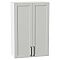 Шкаф верхний с 2-мя дверцами Сканди Grey Silkwood/Белый 920*600*320