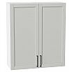 Шкаф верхний с 2-мя дверцами Сканди Grey Silkwood/Белый 920*800*320