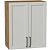Шкаф верхний с 2-мя дверцами Сканди Grey Silkwood/Дуб Вотан 716*600*320