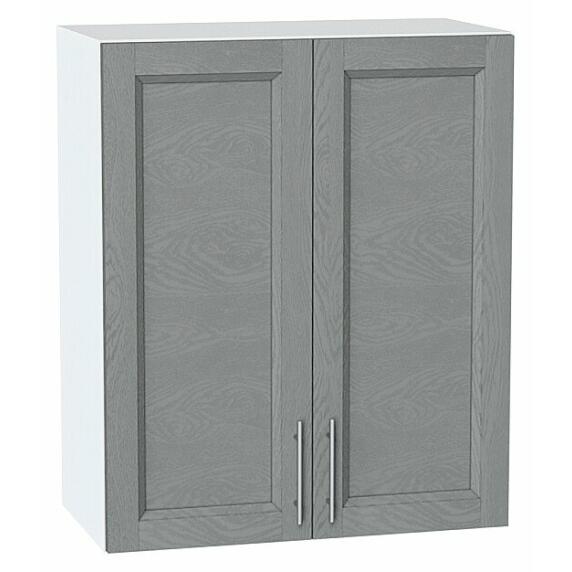 Шкаф верхний с 2-мя дверцами Сканди Grey Softwood Белый 716*600*320