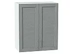 Шкаф верхний с 2-мя дверцами Сканди Grey Softwood Белый 716*600*320